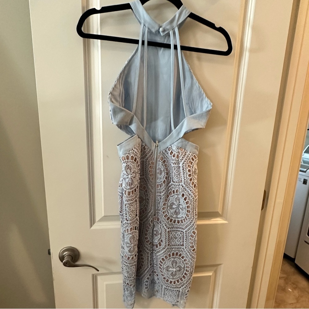 Hello Molly No Hesitation Dress - Baby Blue & Nude - Picture 11 of 14